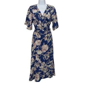 lavender brown wrap dress Lavender Brown Multi Size S Dress
